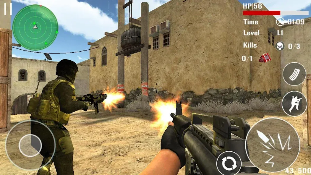 Gun Strike Shoot 3D  [МОД Много денег] Screenshot 1