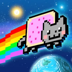 Скачать взлом Nyan Cat: Lost In Space (Нян Кэт)  [МОД Бесконечные деньги] - стабильная версия apk на Андроид