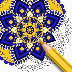Скачать взлом Mandala Coloring Book Game (Мандала Книга раскрасок  Игра)  [МОД Бесконечные монеты] - стабильная версия apk на Андроид