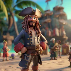 Скачать взлом Pirate Polygon Caribbean Sea (Пиратская Полигон Карибское море)  [МОД Unlocked] - стабильная версия apk на Андроид