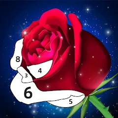 Скачать взломанную Rose Coloring Book Color Games  [МОД Unlimited Money] - полная версия apk на Андроид